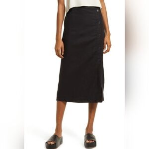 TREASURE & BOND Linen Blend Midi Pensil Skirt